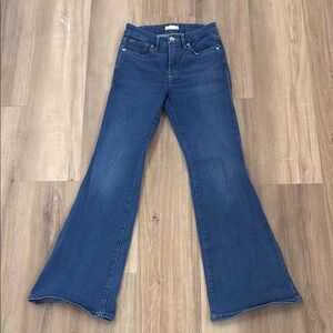 Good American Blue Flare Wide Leg Jeans